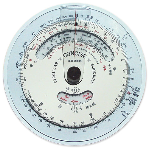 Circular Slide Rule for Metal Weight Calculation