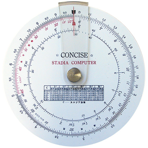 Circular Slide Rule for Stadia Professional